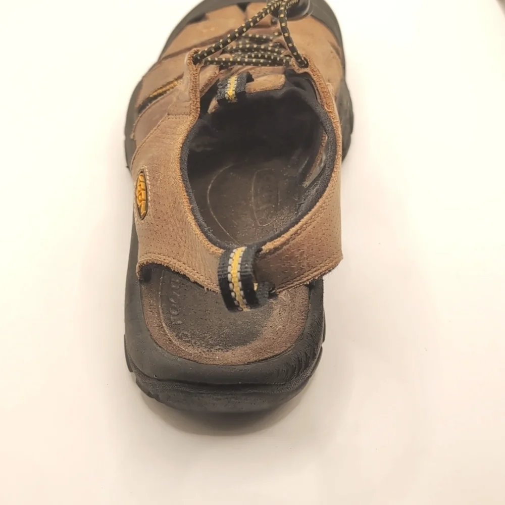 Men's Keen Newport H2 Brown Leather Waterproof Sandals Hiking Shoes Size 8